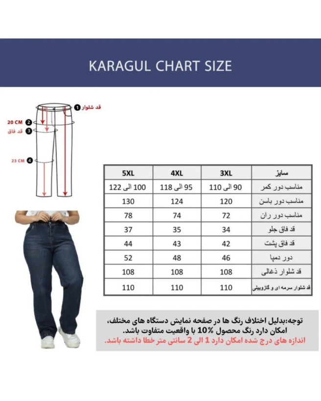 راهنمای سایزبندی