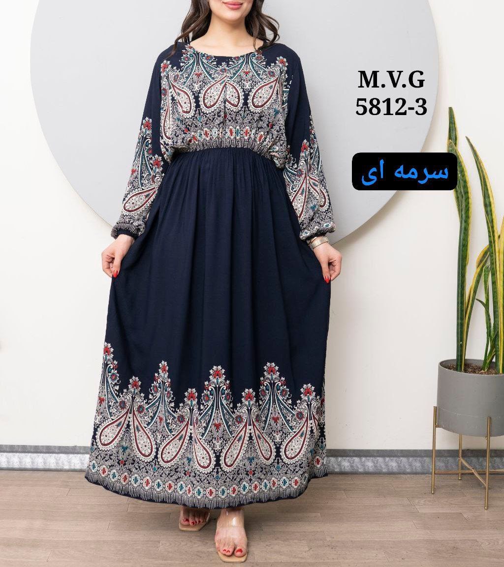 پیراهن زنانه تمام نخ بلند و پوشیده