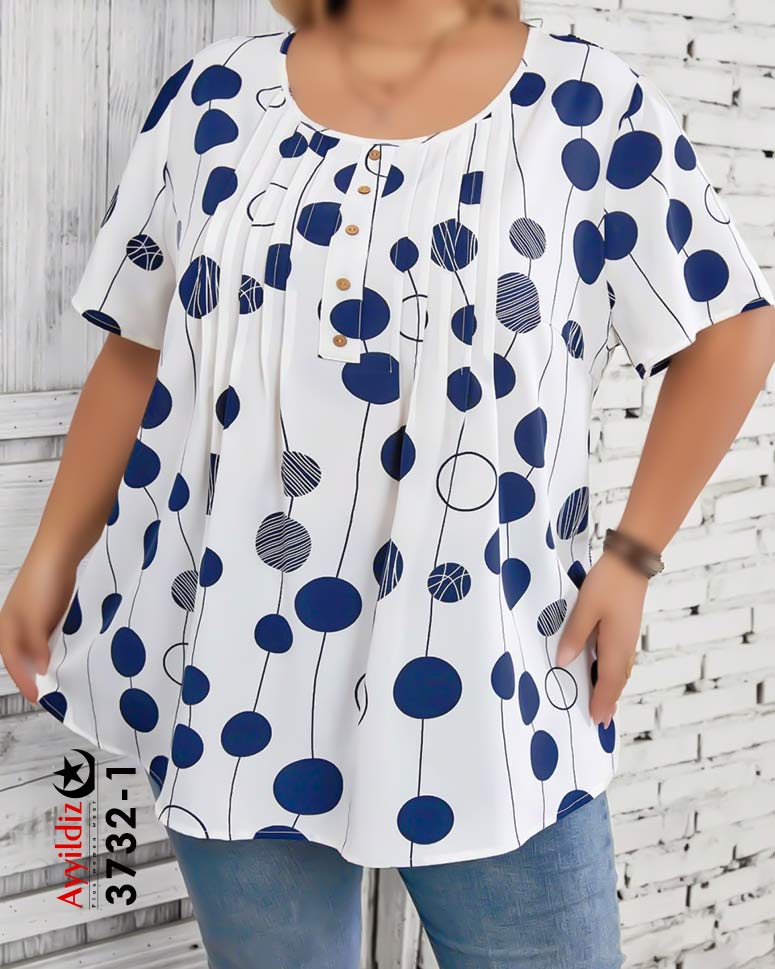 شومیز زنانه نخی توپ توپی مجلسی