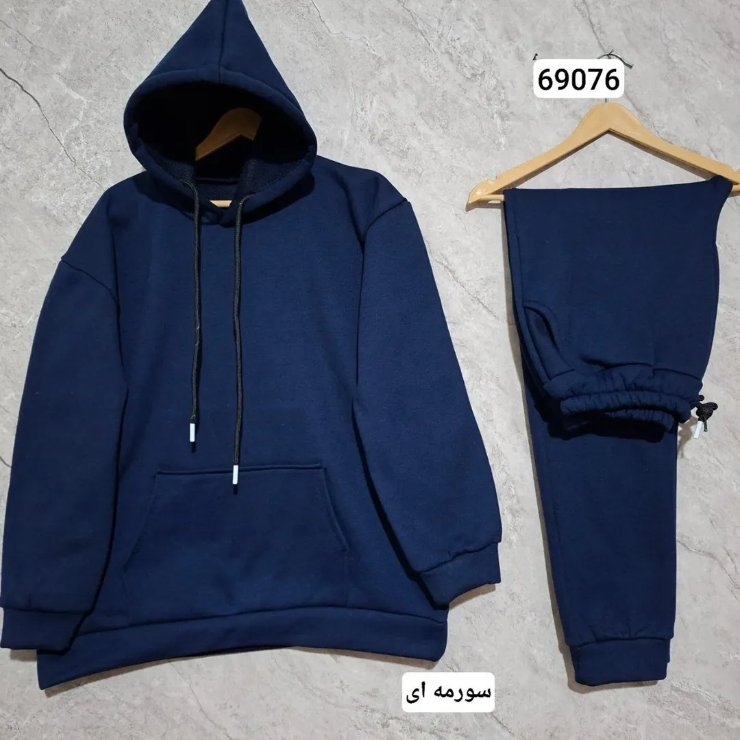 ست زنانه هودی و شلوار پاییزه سایزبزرگ