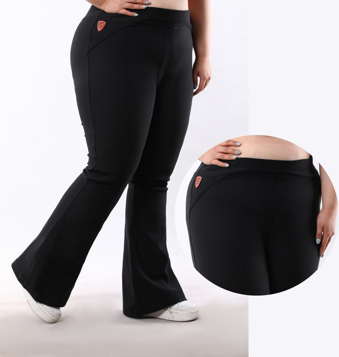 شلوار زنانه دمپاگشاد کتان کش سایزبزرگ