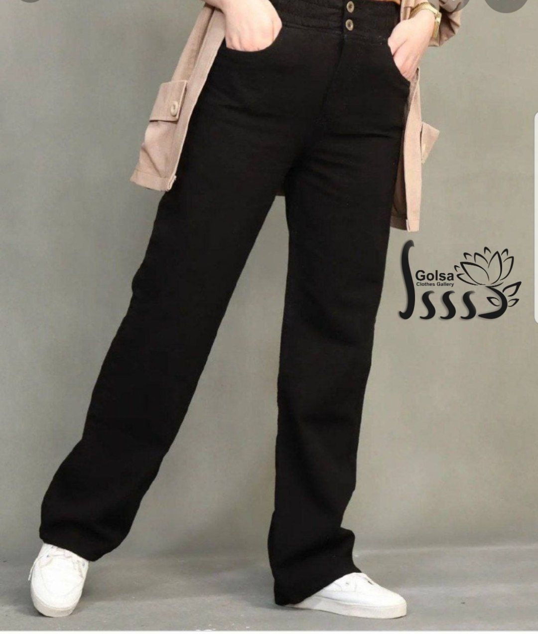 شلوار نیم بگ زنانه کتان کش 4فصل
